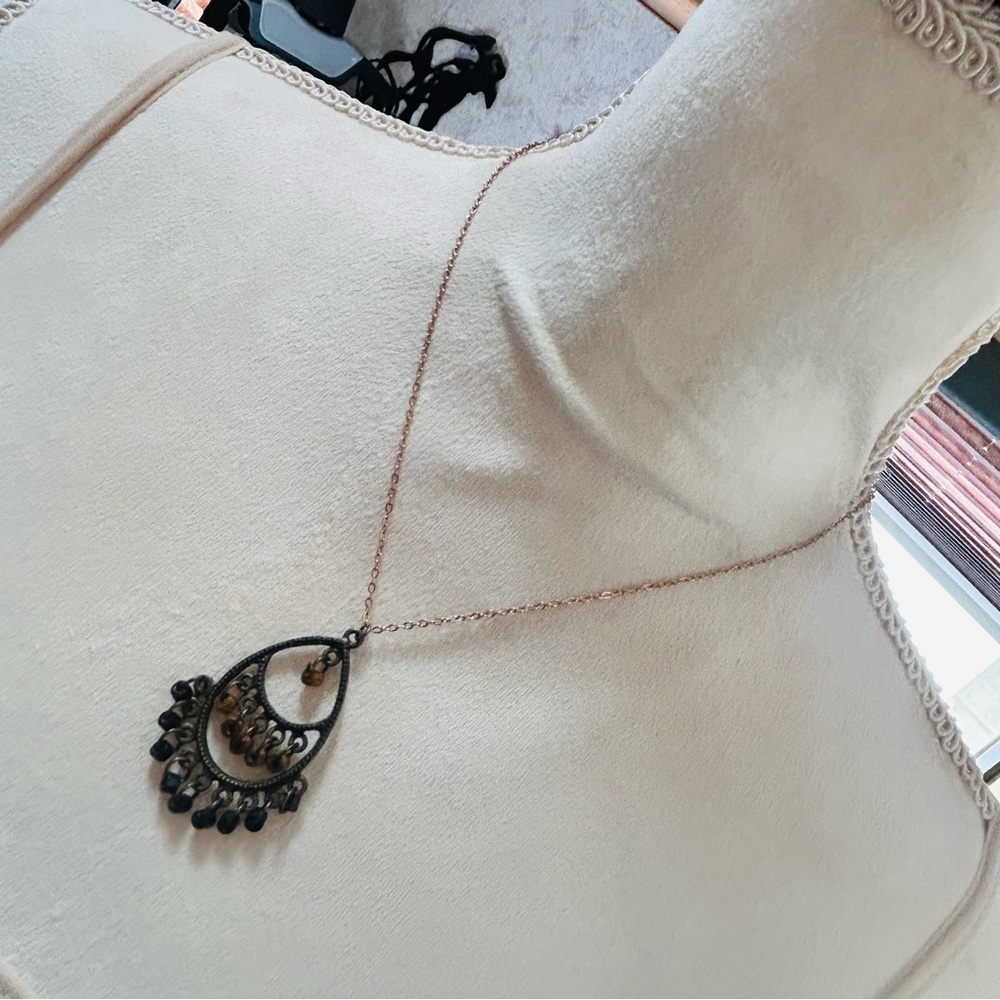 Handcrafted repurpose vintage pendant on chain necklace